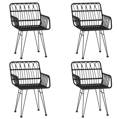 Garden Dining Set | Black | Poly Rattan | Standard |  Durable