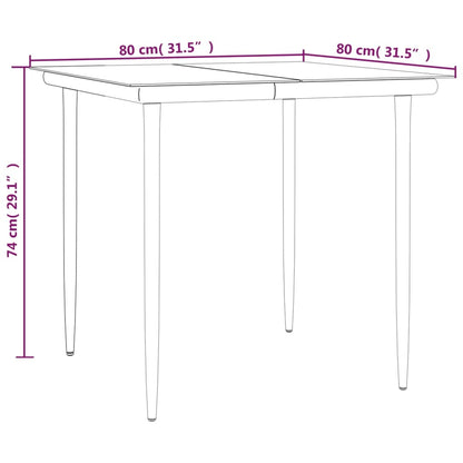 Garden Dining Set | Black | Poly Rattan | Standard |  Durable