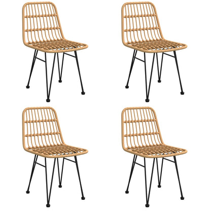 5 Piece Patio Dining Set Poly Rattan