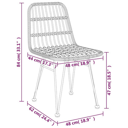 5 Piece Garden Dining Set Poly Rattan