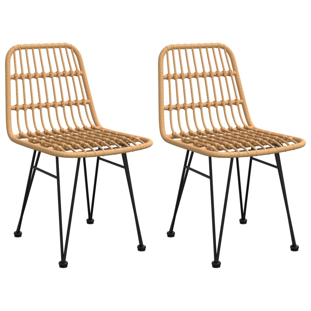 3 Piece Patio Dining Set Poly Rattan