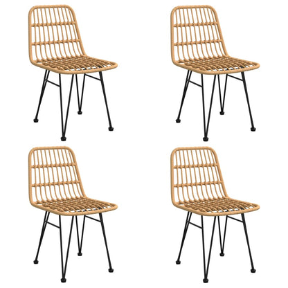 5 Piece Patio Dining Set Poly Rattan