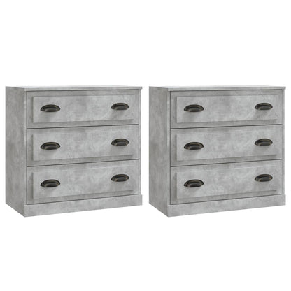 Sideboard | Set of 2 | Concrete grey | Engineered wood | Medium