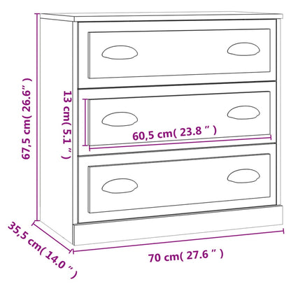 Sideboards 2 pcs Smoked Oak Engineered Wood