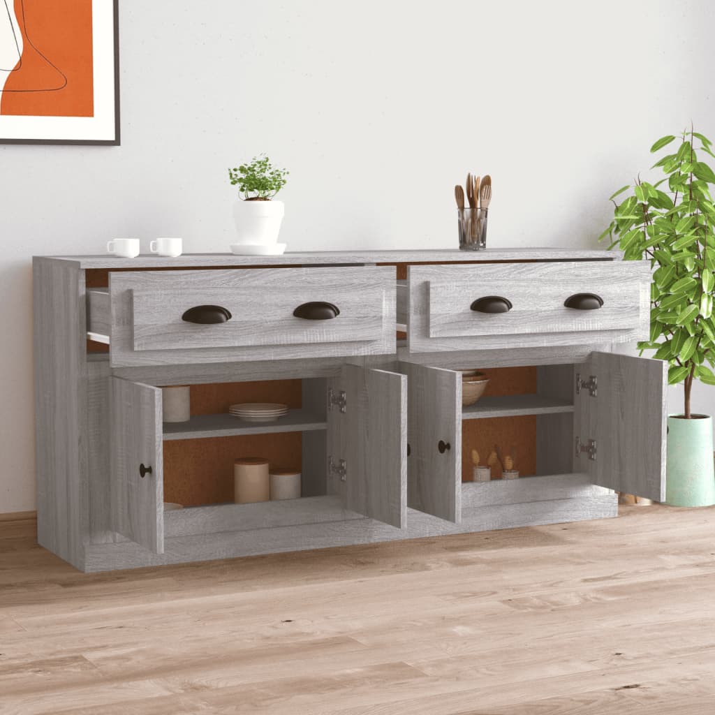 Sideboards 2 pcs Grey Sonoma Engineered Wood