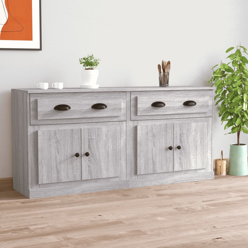 Sideboards 2 pcs Grey Sonoma Engineered Wood