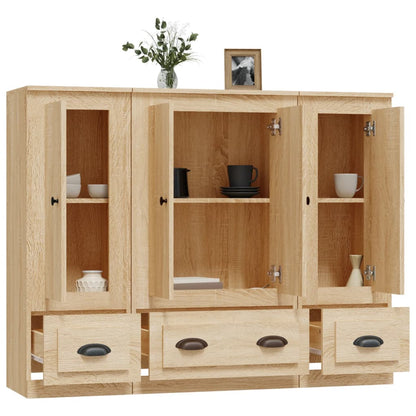 Highboards 3 pcs Sonoma Oak Engineered Wood