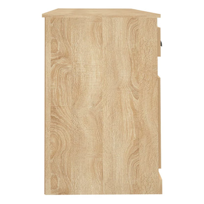 Desk with Cabinet Sonoma Oak Engineered Wood