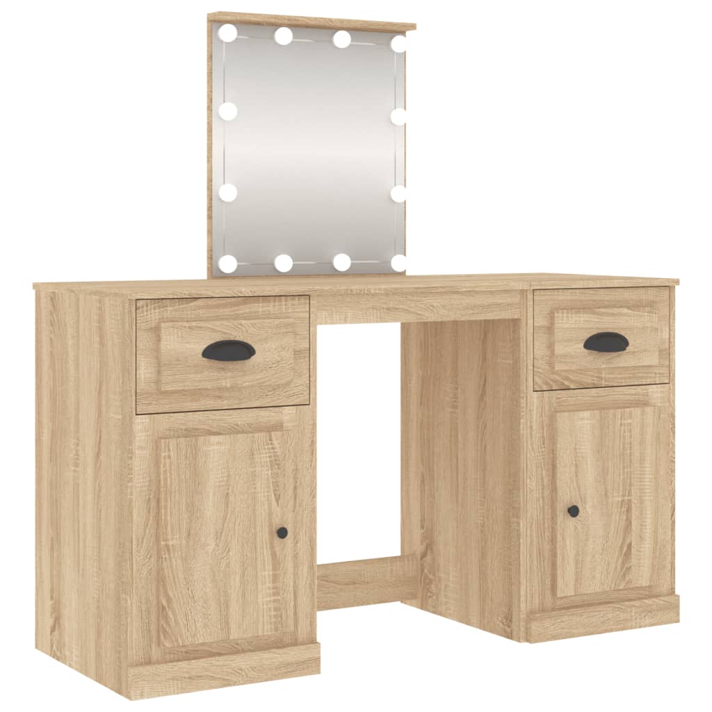 Dressing Table | Sonoma oak | Engineered wood | 130x50x132.5 cm