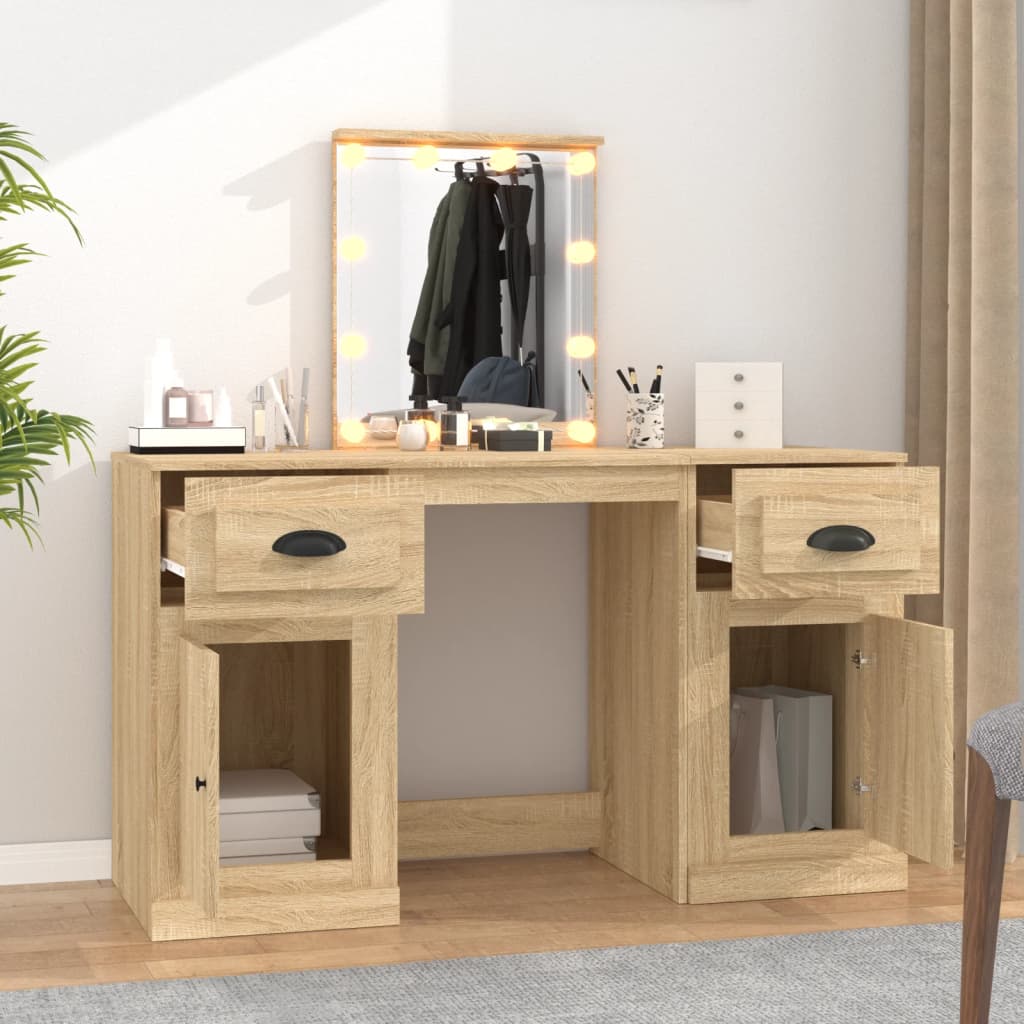 Dressing Table | Sonoma oak | Engineered wood | 130x50x132.5 cm