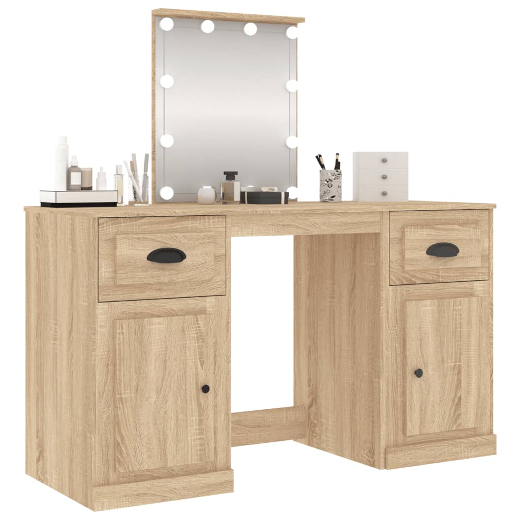Dressing Table | Sonoma oak | Engineered wood | 130x50x132.5 cm