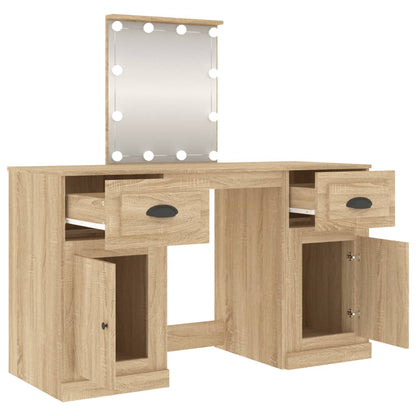 Dressing Table | Sonoma oak | Engineered wood | 130x50x132.5 cm