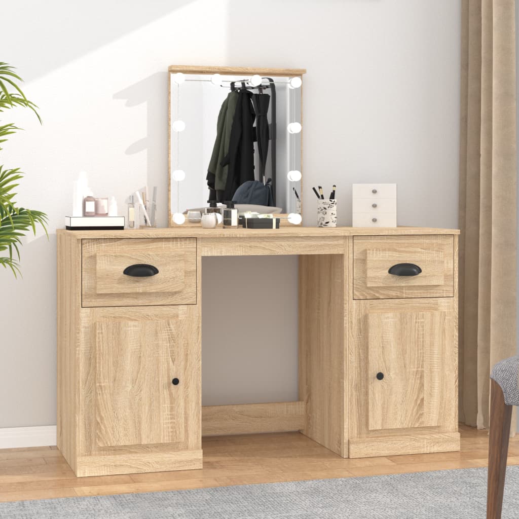 Dressing Table | Sonoma oak | Engineered wood | 130x50x132.5 cm