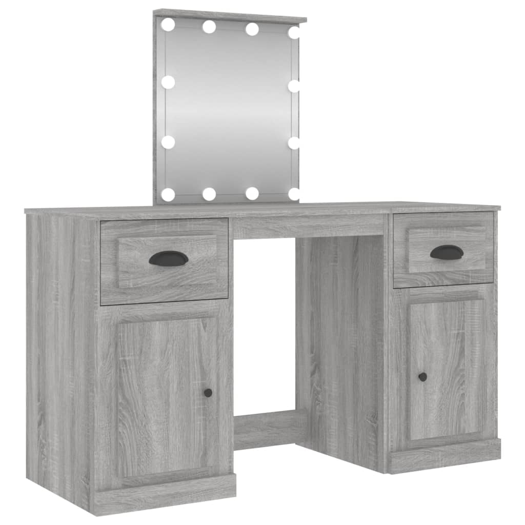 Dressing Table | Grey Sonoma | Engineered wood, acrylic | 130x50x132.5 cm