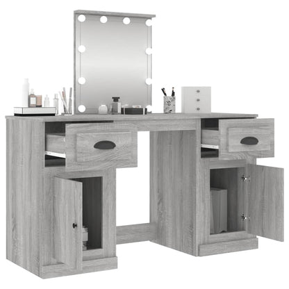 Dressing Table | Grey Sonoma | Engineered wood, acrylic | 130x50x132.5 cm