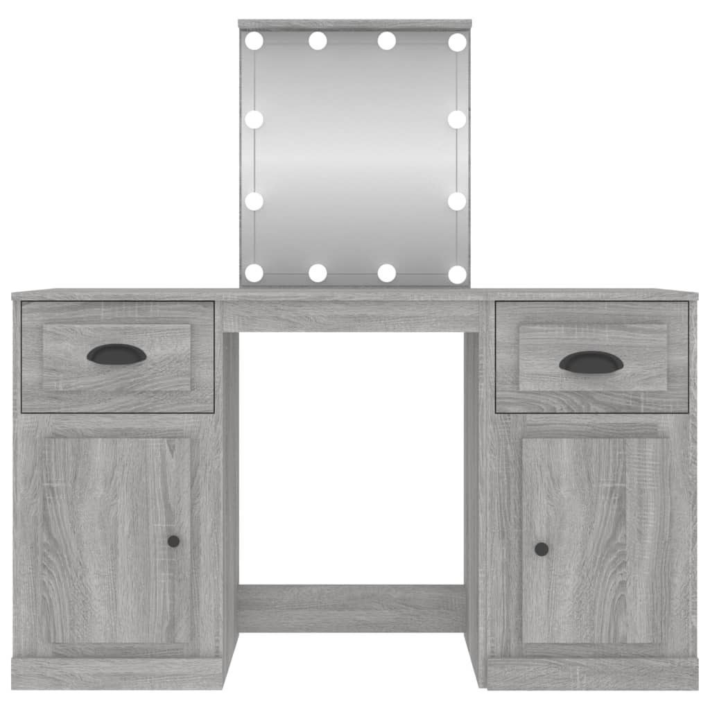 Dressing Table | Grey Sonoma | Engineered wood, acrylic | 130x50x132.5 cm