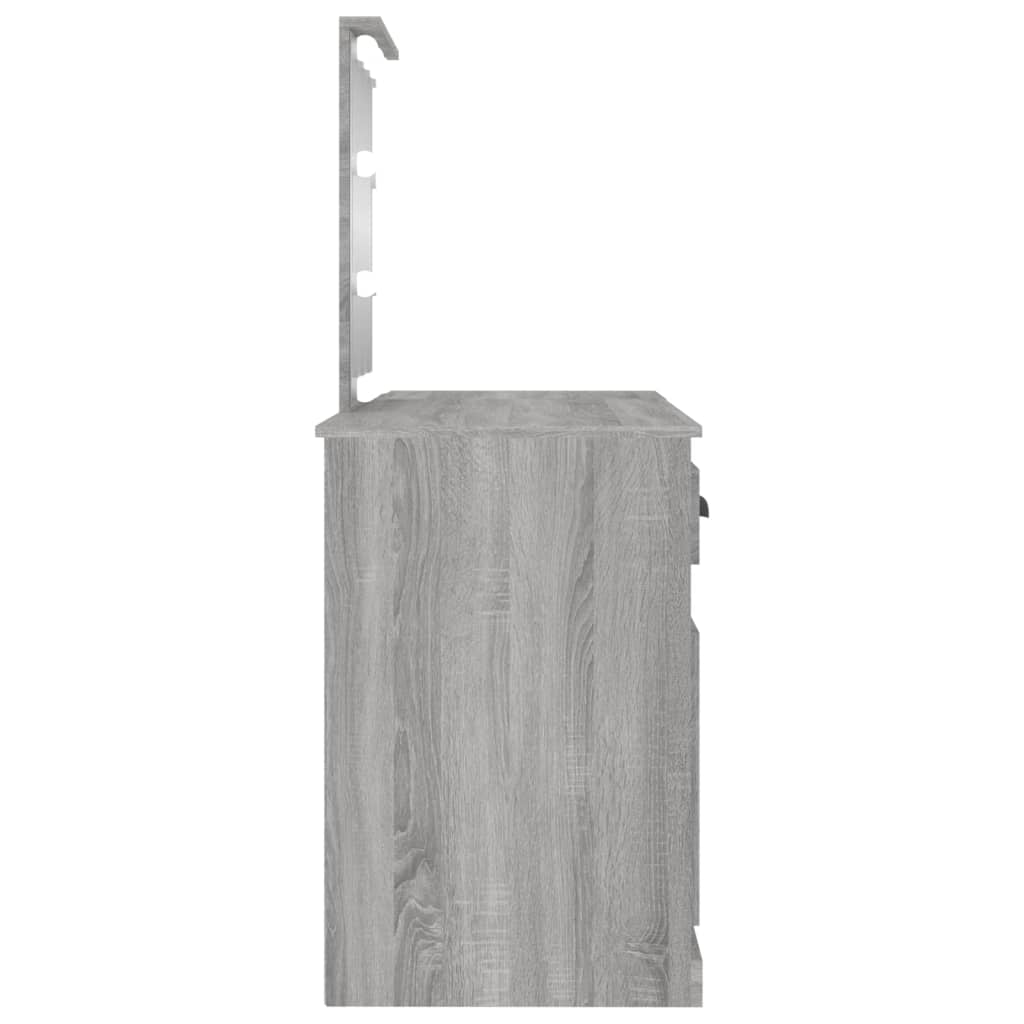 Dressing Table | Grey Sonoma | Engineered wood, acrylic | 130x50x132.5 cm