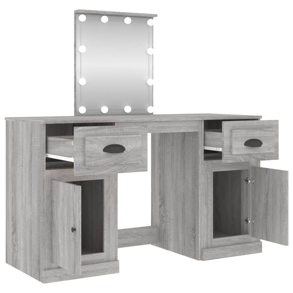 Dressing Table | Grey Sonoma | Engineered wood, acrylic | 130x50x132.5 cm
