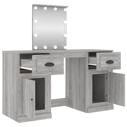 Dressing Table | Grey Sonoma | Engineered wood, acrylic | 130x50x132.5 cm