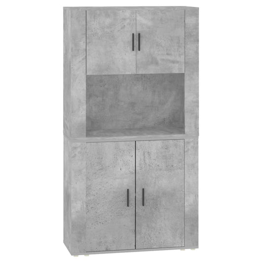 Highboard | Concrete Grey | Engineered wood | Large | Highboard