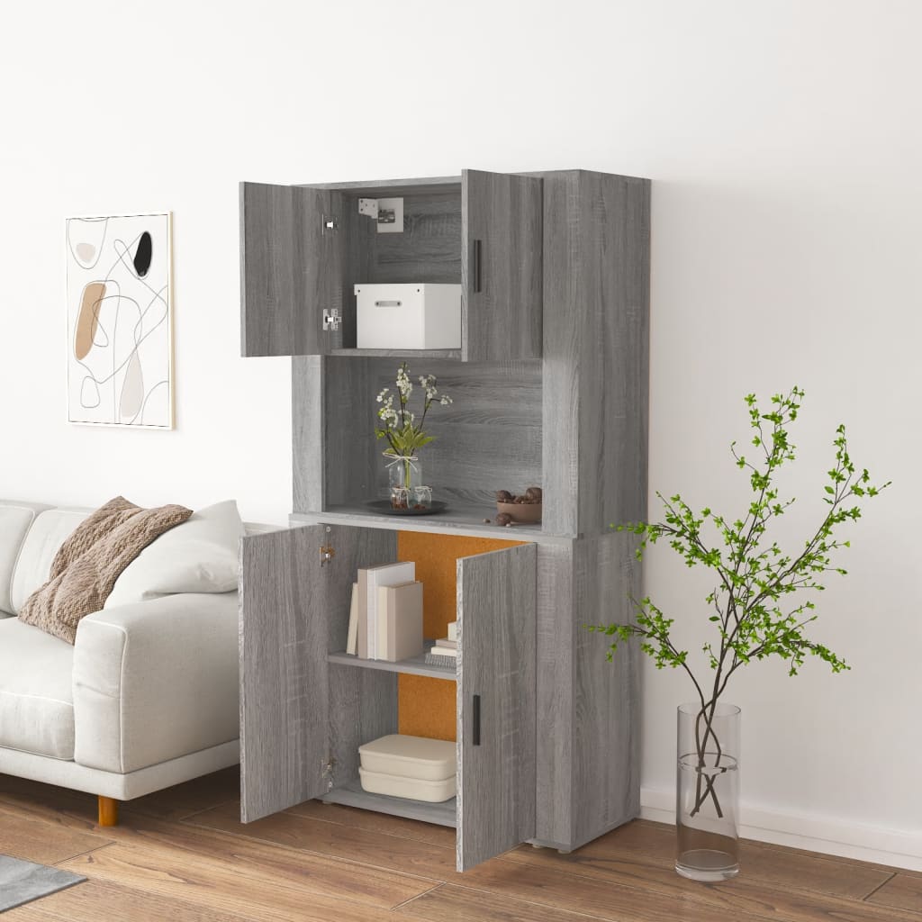 Highboard Grey Sonoma Engineered Wood