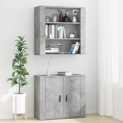 Highboard Concrete Grey Engineered Wood