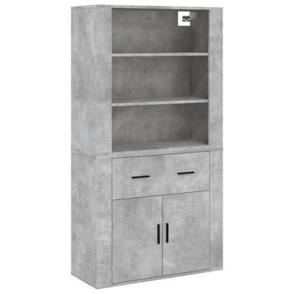 Highboard Concrete Grey Engineered Wood