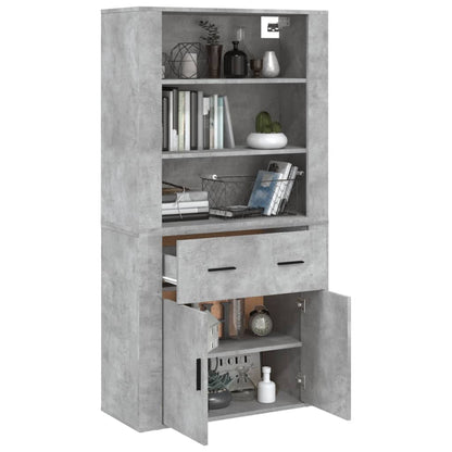 Highboard Concrete Grey Engineered Wood