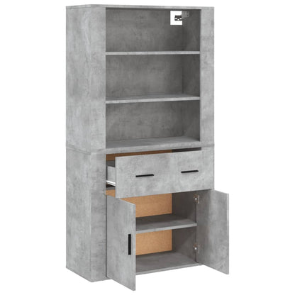Highboard Concrete Grey Engineered Wood
