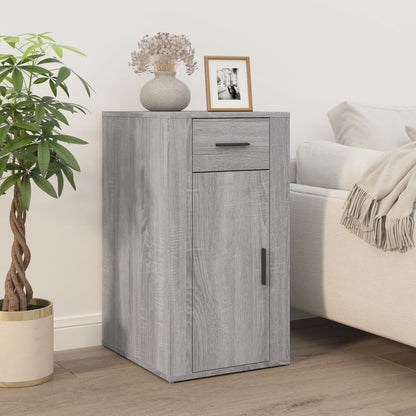 Desk with Cabinet Grey Sonoma Engineered Wood