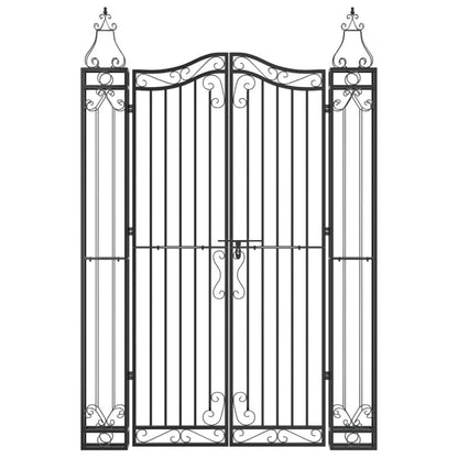 Garden Gate Black 47.6"x3.1"x70.9" Wrought Iron