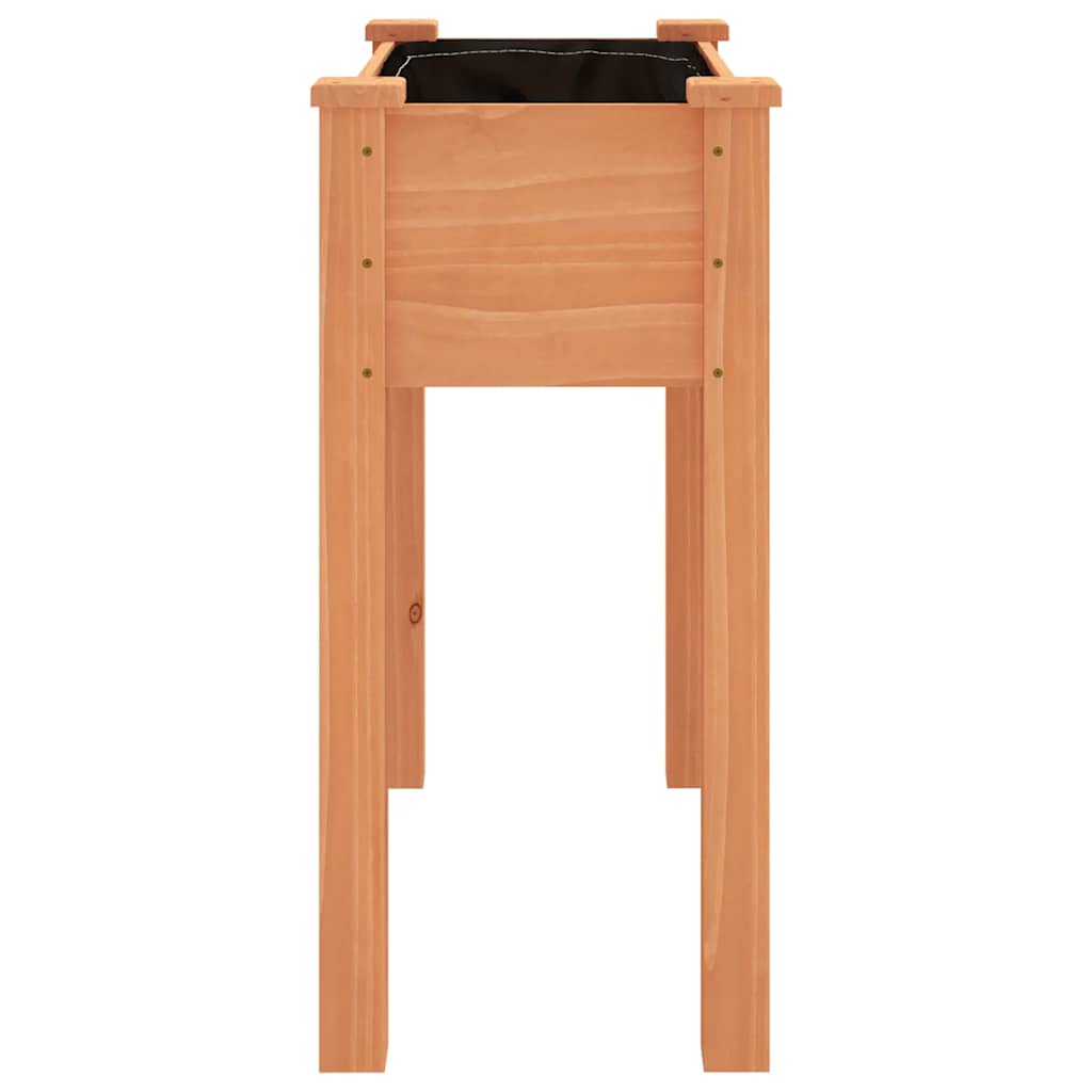 Planter with Liner Brown 71x37x76 cm Solid Wood Fir