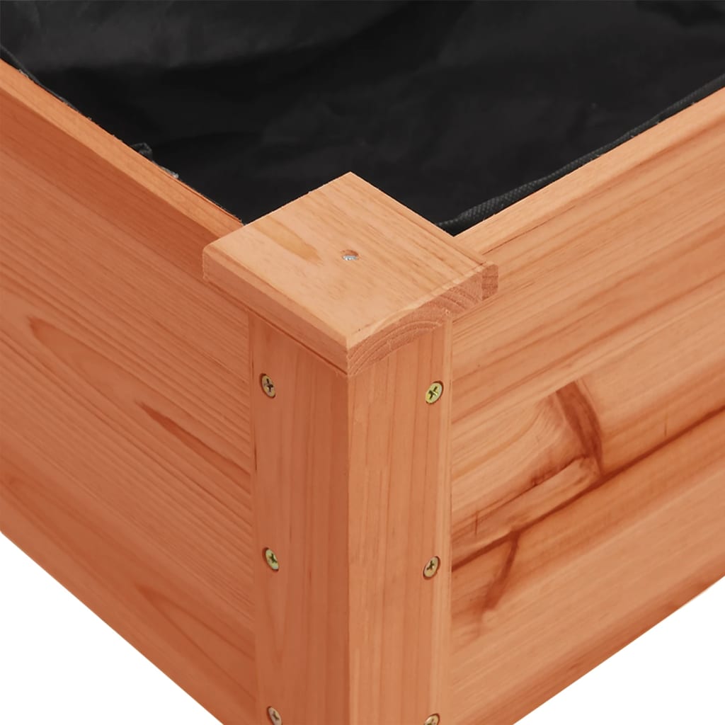 Planter with Liner Brown 118x59x76 cm Solid Wood Fir