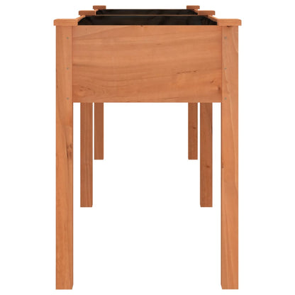 Planter with Liner Brown 203x53x76 cm Solid Wood Fir