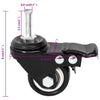 Wheels for Planter 4 pcs Black 8x3.5x8 cm Iron