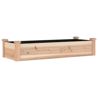 Garden Raised Bed with Liner 47.2"x17.7"x9.8" Solid Wood Fir