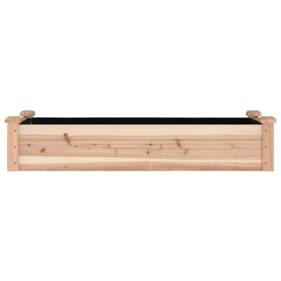 Garden Raised Bed with Liner 47.2"x17.7"x9.8" Solid Wood Fir