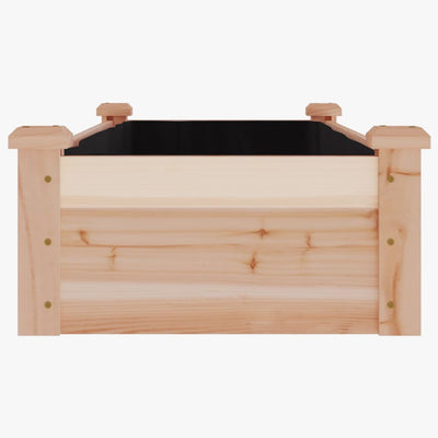 Garden Raised Bed with Liner 47.2"x17.7"x9.8" Solid Wood Fir