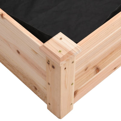 Garden Raised Bed with Liner 47.2"x17.7"x9.8" Solid Wood Fir