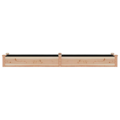 Garden Raised Bed with Liner 240x45x25 cm Solid Wood Fir