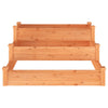Garden Raised Bed Brown 47.2"x47.2"x22" Solid Wood Fir