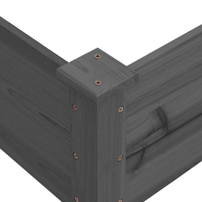 Garden Raised Bed Grey 120x120x56 cm Solid Wood Fir