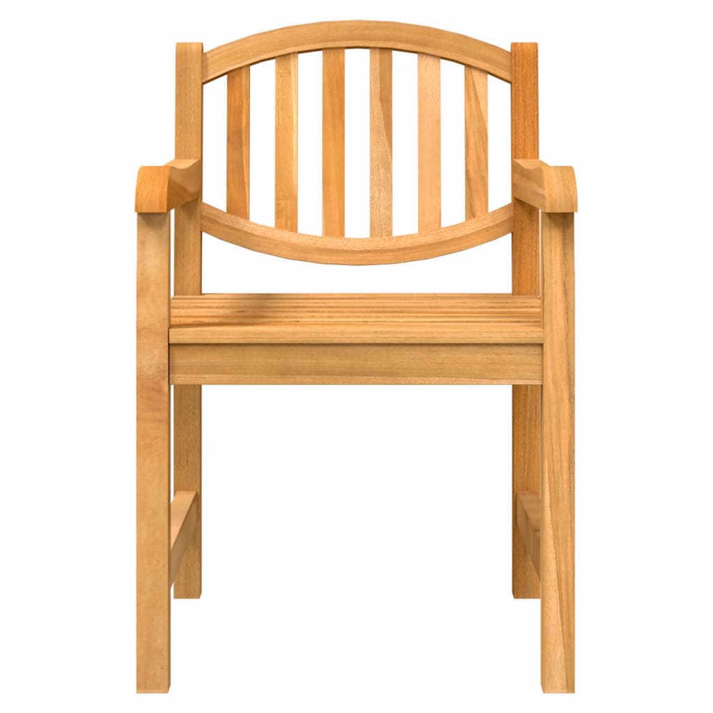 Garden Chair | Set of 2 | Natural Teak | Solid Teak Wood | Standard