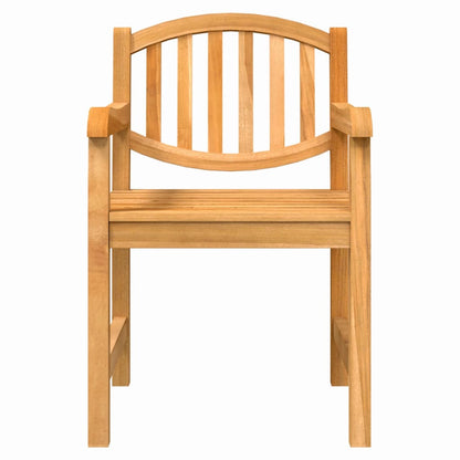 Garden Chair | Set of 2 | Natural Teak | Solid Teak Wood | Standard