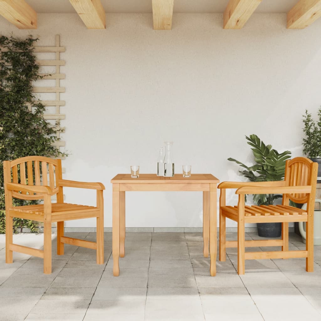 Garden Chair | Set of 2 | Natural Teak | Solid Teak Wood | Standard
