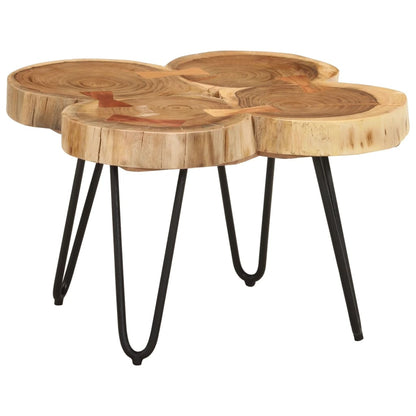 Coffee Table 14.2" 4 Trunks Solid Wood Acacia