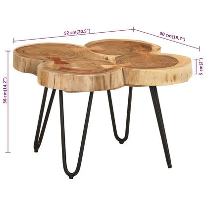 Coffee Table 14.2" 4 Trunks Solid Wood Acacia