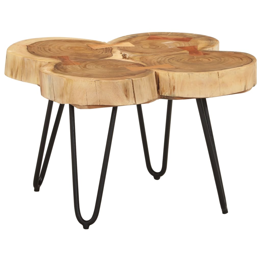 Coffee Table 14.2" 4 Trunks Solid Wood Acacia