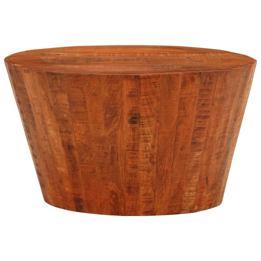 Coffee Table Ø 20.5"x11.8" Solid Rough Wood Mango