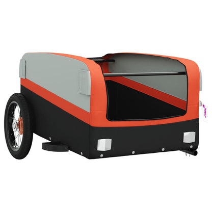 Bike Trailer Black and Orange 30 kg Iron